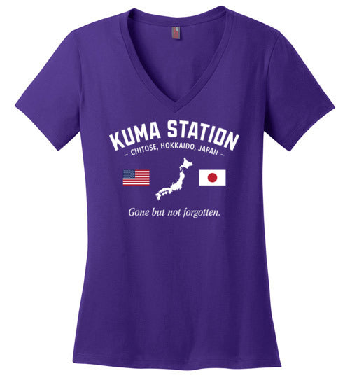Kuma Station "GBNF" - Women's V-Neck T-Shirt-Wandering I Store