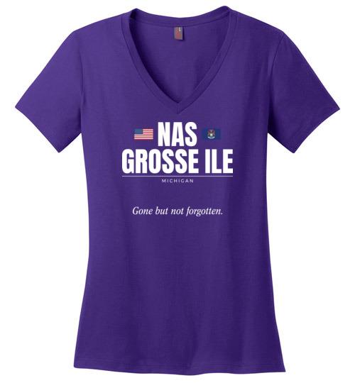 Load image into Gallery viewer, NAS Grosse Ile &quot;GBNF&quot; - Women&#39;s V-Neck T-Shirt

