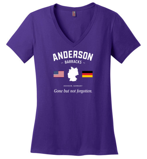 Anderson Barracks "GBNF" - Women's V-Neck T-Shirt-Wandering I Store