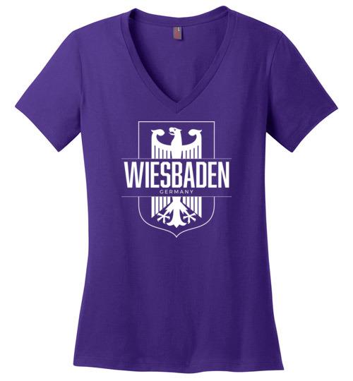 Load image into Gallery viewer, Wiesbaden, Germany - Women&#39;s V-Neck T-Shirt
