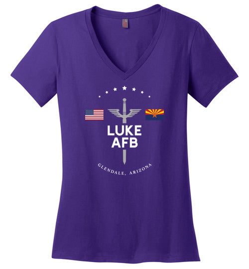 Load image into Gallery viewer, Luke AFB - Women&#39;s V-Neck T-Shirt-Wandering I Store
