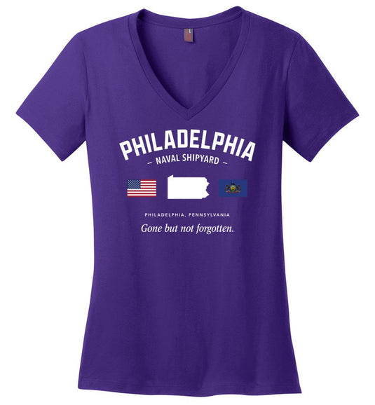 Philadelphia Naval Shipyard "GBNF" - Women's V-Neck T-Shirt