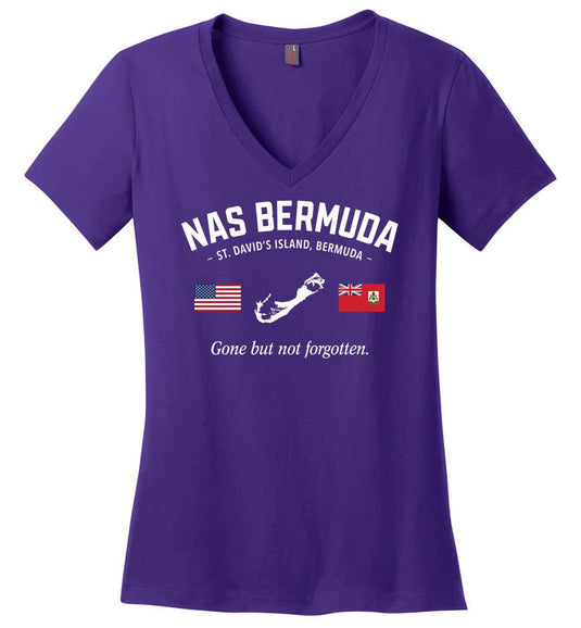 NAS Bermuda "GBNF" - Women's V-Neck T-Shirt