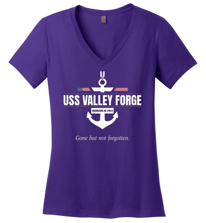 Load image into Gallery viewer, USS Valley Forge CV/CVA/CVS-45 LPH-8 &quot;GBNF&quot; - Women&#39;s V-Neck T-Shirt
