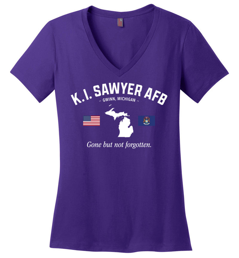 Load image into Gallery viewer, K. I. Sawyer AFB &quot;GBNF&quot; - Women&#39;s V-Neck T-Shirt
