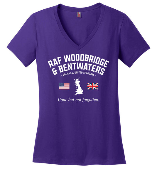 RAF Woodbridge & Bentwaters "GBNF" - Women's V-Neck T-Shirt