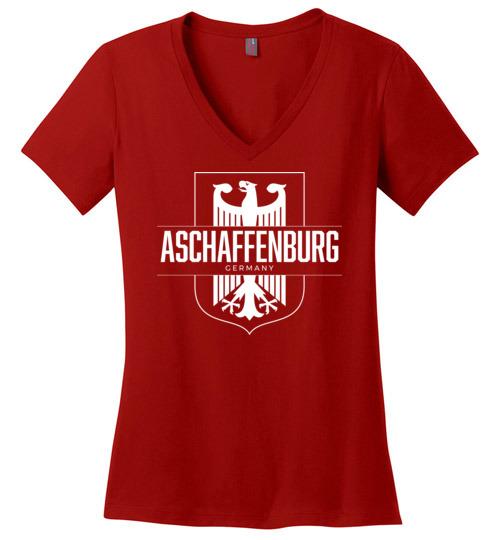 Aschaffenburg, Germany - Women's V-Neck T-Shirt
