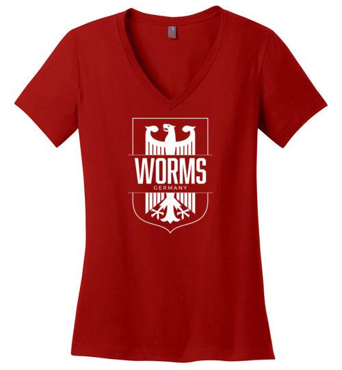 Worms, Germany - Women's V-Neck T-Shirt