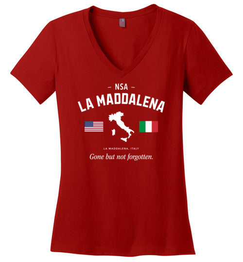 NSA La Maddalena "GBNF" - Women's V-Neck T-Shirt-Wandering I Store