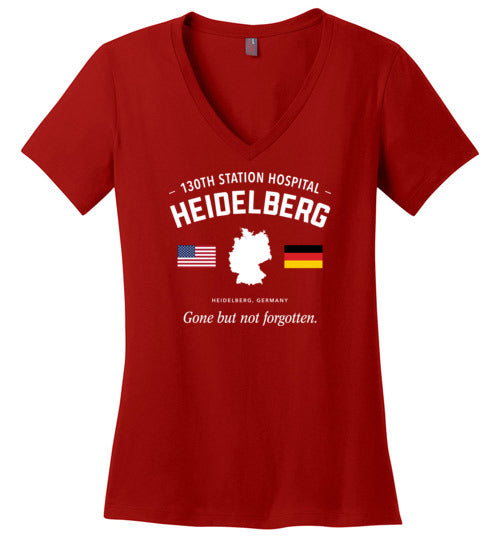 130th Station Hospital Heidelberg "GBNF" - Women's V-Neck T-Shirt-Wandering I Store