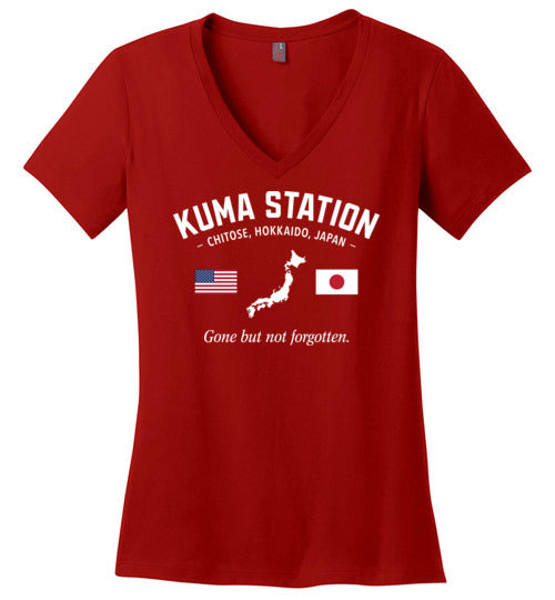 Kuma Station "GBNF" - Women's V-Neck T-Shirt-Wandering I Store