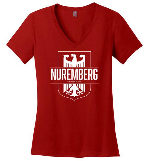 Load image into Gallery viewer, Nuremberg, Germany - Women&#39;s V-Neck T-Shirt

