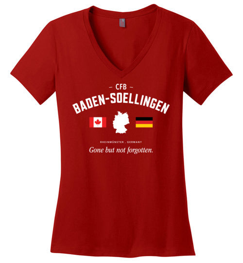 CFB Baden-Soellingen "GBNF" - Women's V-Neck T-Shirt-Wandering I Store