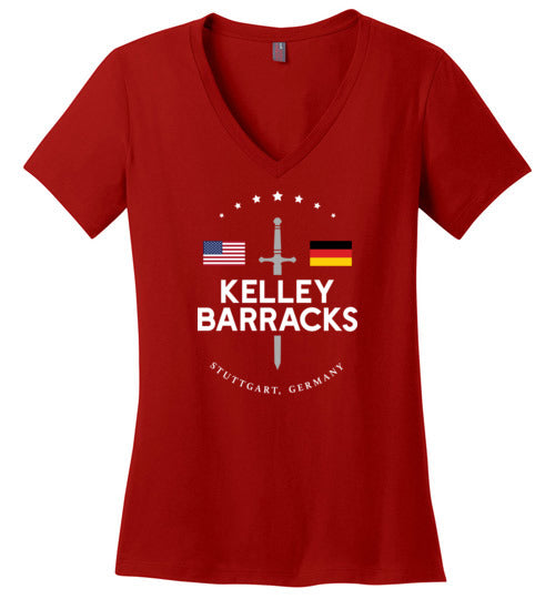 Load image into Gallery viewer, Kelley Barracks (Stuttgart) - Women&#39;s V-Neck T-Shirt-Wandering I Store
