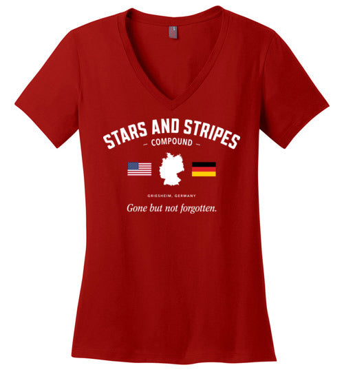 Stars and Stripes Compound "GBNF" - Women's V-Neck T-Shirt-Wandering I Store