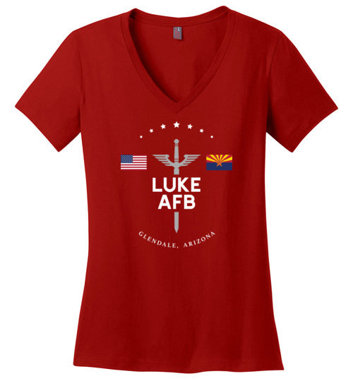 Load image into Gallery viewer, Luke AFB - Women&#39;s V-Neck T-Shirt-Wandering I Store
