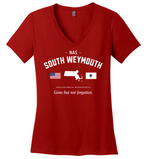 NAS South Weymouth "GBNF" - Women's V-Neck T-Shirt-Wandering I Store