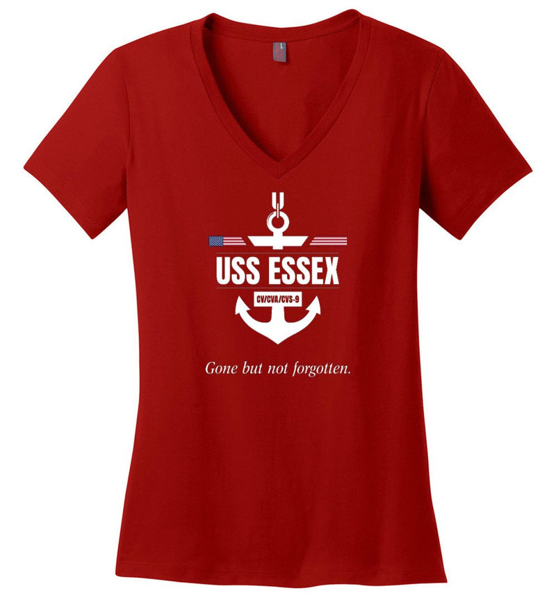 Load image into Gallery viewer, USS Essex CV/CVA/CVS-9 &quot;GBNF&quot; - Women&#39;s V-Neck T-Shirt
