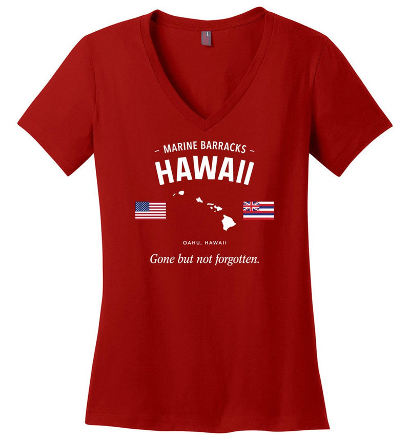 Load image into Gallery viewer, Marine Barracks Hawaii &quot;GBNF&quot; - Women&#39;s V-Neck T-Shirt

