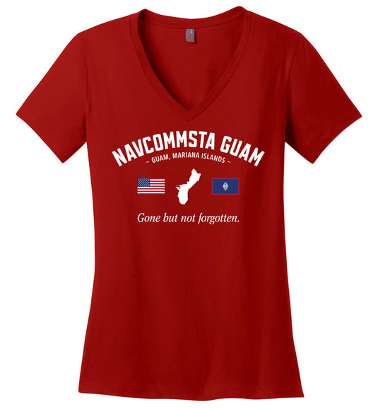 NAVCOMMSTA Guam "GBNF" - Women's V-Neck T-Shirt