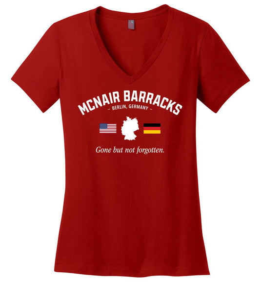 McNair Barracks "GBNF" - Women's V-Neck T-Shirt