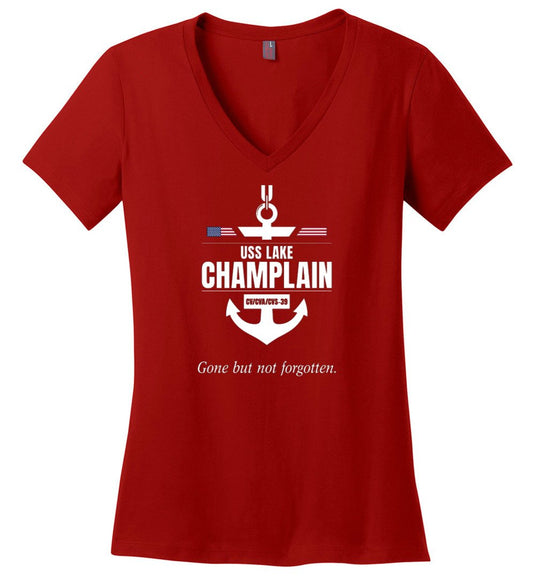 USS Lake Champlain CV/CVA/CVS-39 "GBNF" - Women's V-Neck T-Shirt