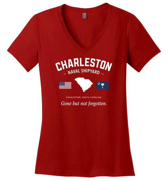 Charleston Naval Shipyard "GBNF" - Women's V-Neck T-Shirt