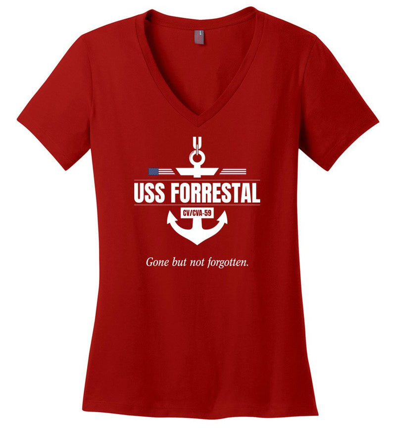Load image into Gallery viewer, USS Forrestal CV/CVA-59 &quot;GBNF&quot; - Women&#39;s V-Neck T-Shirt
