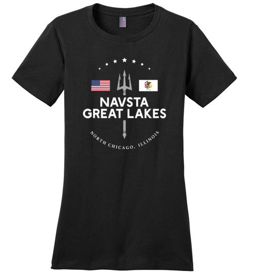NAVSTA Great Lakes - Women's Crewneck T-Shirt-Wandering I Store
