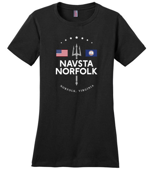 NAVSTA Norfolk - Women's Crewneck T-Shirt-Wandering I Store
