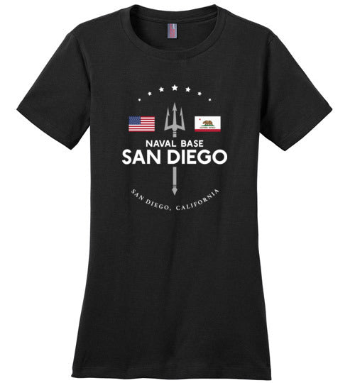 Load image into Gallery viewer, Naval Base San Diego - Women&#39;s Crewneck T-Shirt-Wandering I Store
