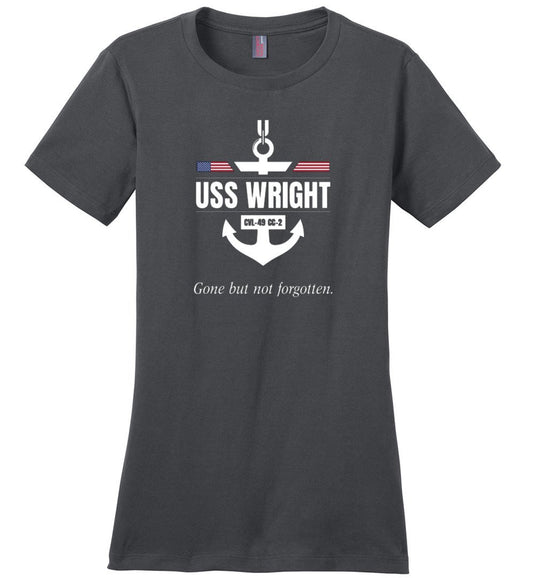 USS Wright CVL-49 CC-2 "GBNF" - Women's Crewneck T-Shirt
