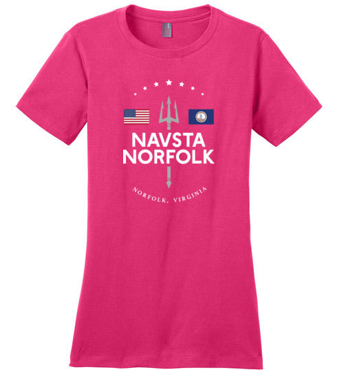 NAVSTA Norfolk - Women's Crewneck T-Shirt-Wandering I Store