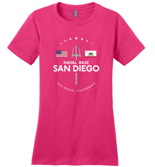 Load image into Gallery viewer, Naval Base San Diego - Women&#39;s Crewneck T-Shirt-Wandering I Store
