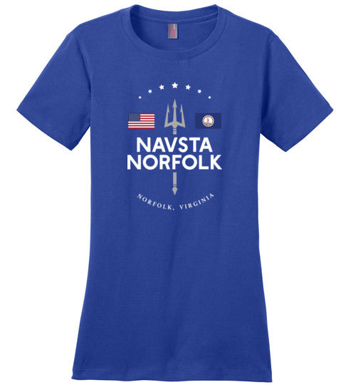 Load image into Gallery viewer, NAVSTA Norfolk - Women&#39;s Crewneck T-Shirt-Wandering I Store
