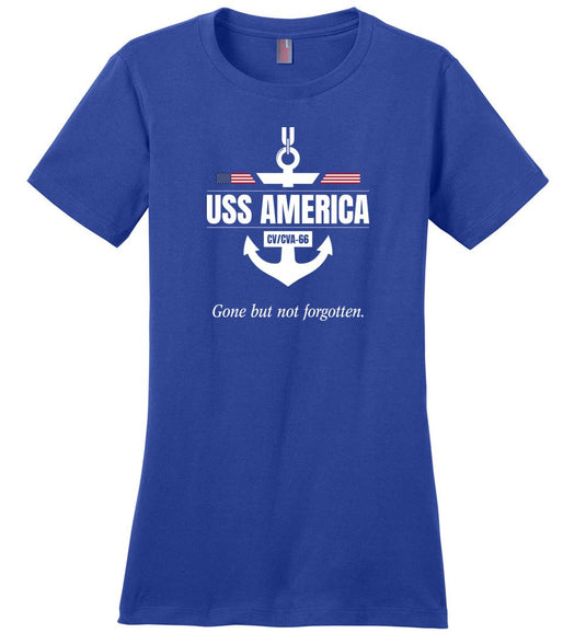 USS America CV/CVA-66 "GBNF" - Women's Crewneck T-Shirt