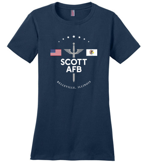 Load image into Gallery viewer, Scott AFB - Women&#39;s Crewneck T-Shirt-Wandering I Store
