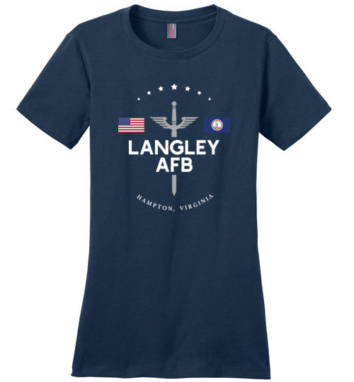 Load image into Gallery viewer, Langley AFB - Women&#39;s Crewneck T-Shirt-Wandering I Store

