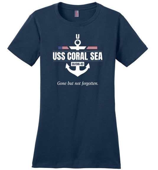 USS Coral Sea CV/CVA-43 "GBNF" - Women's Crewneck T-Shirt