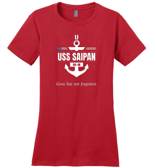 USS Saipan CVL-48 "GBNF" - Women's Crewneck T-Shirt