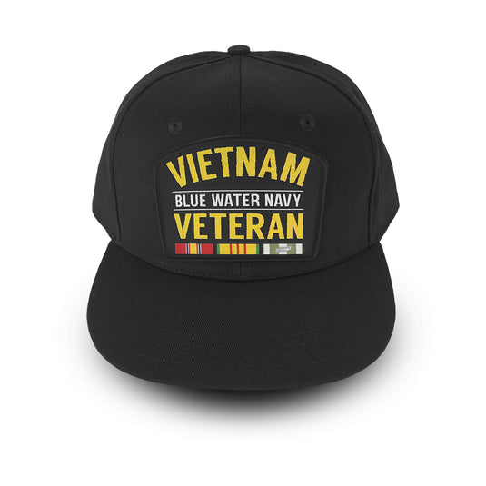 Vietnam Veteran "Blue Water Navy" - Woven Patch Cap-Wandering I Store