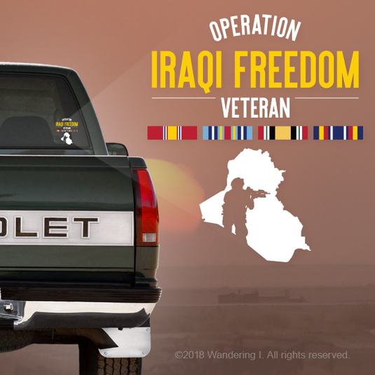 "Operation Iraqi Freedom Veteran" - Vehicle Window Sticker