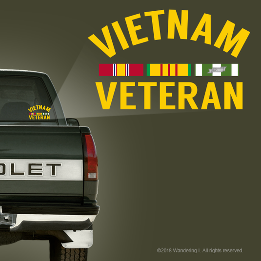 "Vietnam Veteran"- Vehicle Window Sticker
