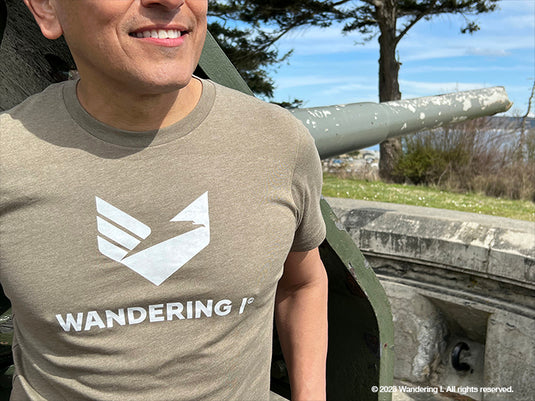 Wandering I Logo - Men's/Unisex Lightweight Fitted T-Shirt-Wandering I Store