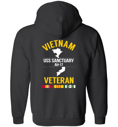 Load image into Gallery viewer, Vietnam Veteran &quot;USS Sanctuary AH-17&quot; - Men&#39;s/Unisex Zip-Up Hoodie
