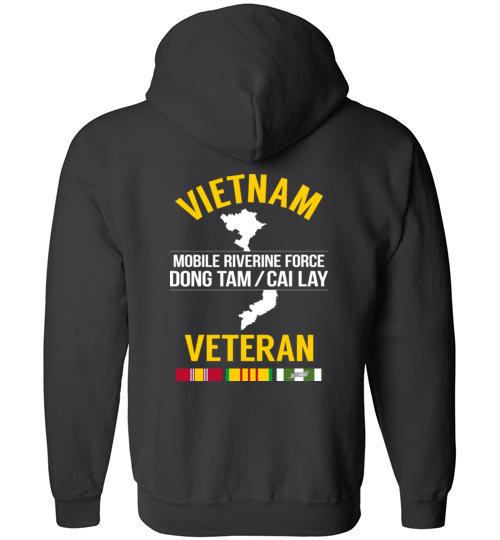 Load image into Gallery viewer, Vietnam Veteran &quot;Mobile Riverine Force Dong Tam/Cai Lay&quot; - Men&#39;s/Unisex Zip-Up Hoodie
